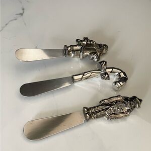 SET of 3 Holiday Spreaders by Wallace Silversmiths